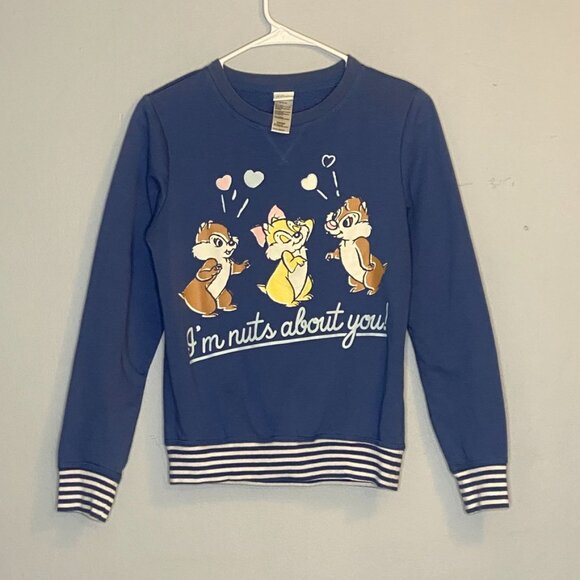 Disney Chip 'n' Dale  Nuts About You Women's Sleep Pullover Shirt (Medium (7-9)) - Picture 3 of 6
